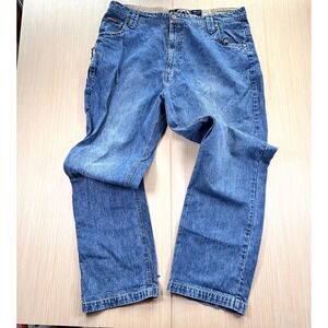 Raider Jean Co Jeans Men 42x34 Blue Denim Cotton Medium Wash Luxury Straight Leg